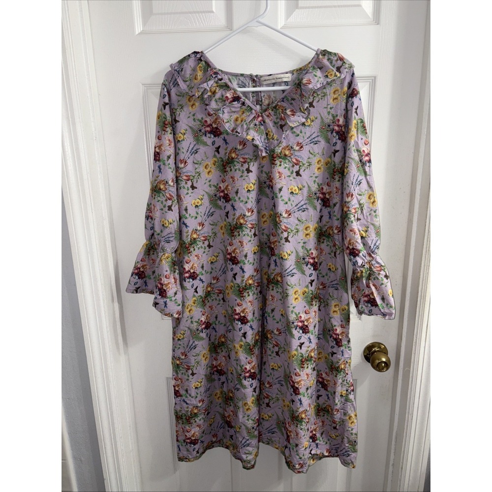 Hopeless Romantic Nightgown 1X/2X Cotton Victorian Ruffles Sleep Dress